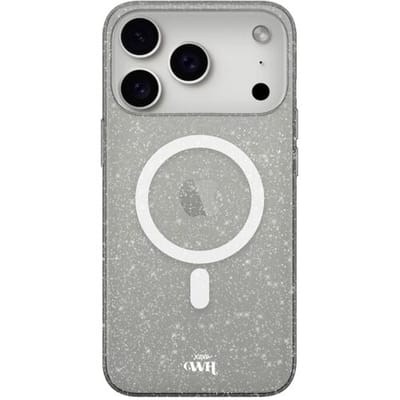 xoxo Wildhearts Sparkle Away Black - Hoesje geschikt voor iPhone 17 Pro Max MagSafe - Hoesje met glitters - Shockproof case - Glitterhoesje - Magnetisch telefoonhoesje - Zwart