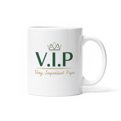 330ml V.I.P Papa Mok – Very Important Papa – Perfect Cadeau voor Vader, Verjaardag & Vaderdag