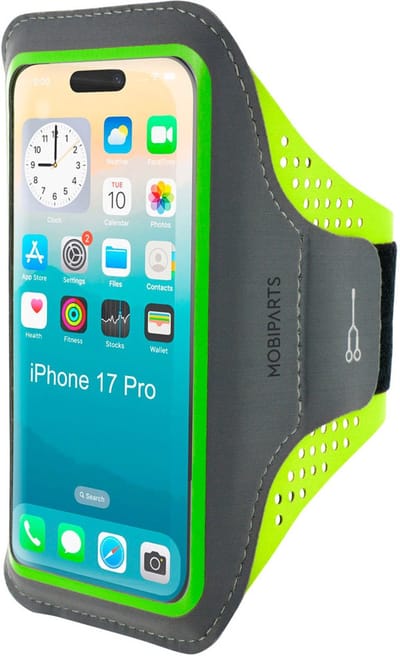Hardloop Sportarmband geschikt voor Apple iPhone 17 Pro - Groen - Mobiparts