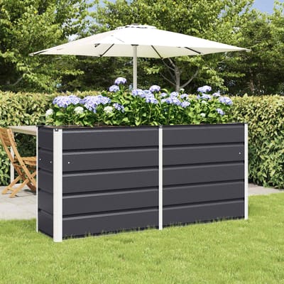 vidaXL - Plantenbak - Antraciet - 160 - x - 40 - x - 75 - cm - Staal