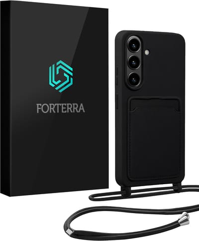 Hoesje Geschikt voor Samsung S26 Case Siliconen Hoes Met Koord - Hoes Geschikt voor Samsung Galaxy S26 Met Telefoonkoord Hoesje Backcover - Zwart