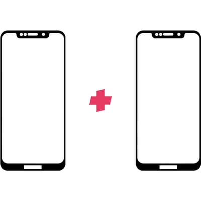 DuoPack: Motorola Moto One screenprotector gehard glas Edge to Edge
