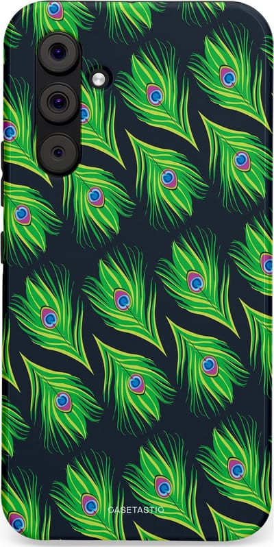 Casetastic Hoesje Geschikt voor Samsung A54 (5G) - Stijlvolle Beschermende Duo-layer Case - Veren van verleiding
