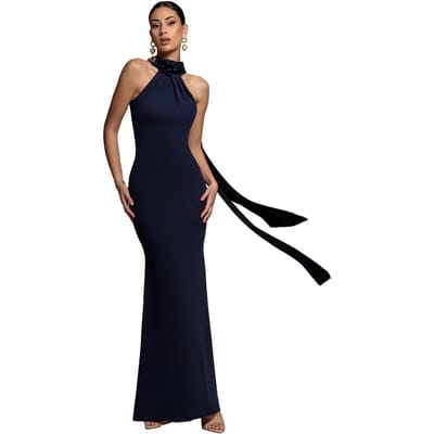 Satin Scuba en Velours Rugvrouw Goddiva Maxi