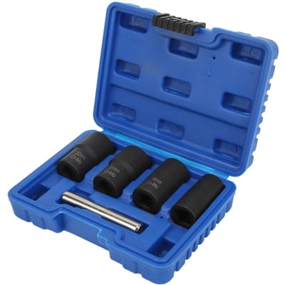 5-delige Moerboutverwijderset 12in Aandrijving Impactextractor Gereedschap 17mm 19mm 21mm 22mm voor Auto Onderhoud