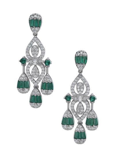 AVANT-GARDE PARIS Oorbellen - Chandelier - Geometrisch - Rhodium Plated - 4.9 cm - Glamoureus
