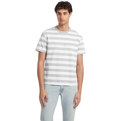 Gestreept T-shirt met logo Guess