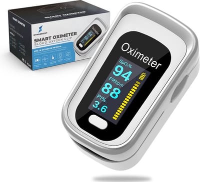 DynaBright Saturatiemeter Zuurstofmeter Vinger - Incl. Koord - Hartslagmeter - Pulse Oximeter - Zuurstofmeting