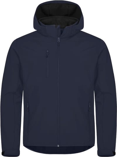 Clique Softshell jas met Capuchon Basic Heren - Dark Navy - Maat XS