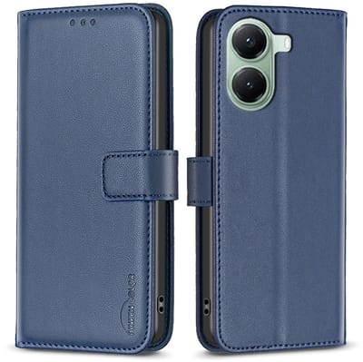 BINFEN Hoesje - Geschikt voor Xiaomi Poco X7 Pro Hoesje - BINFEN Color Book Case - Blauw