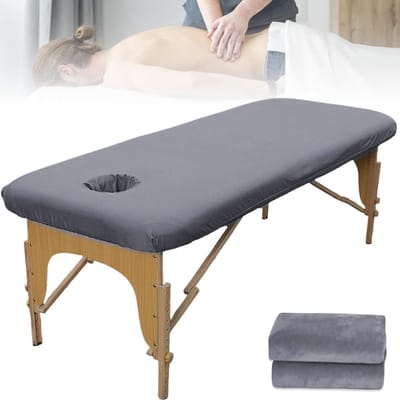 Spanhoes Massagestoel - Massagehoes Ademend - Therapie en Salon - Met Gezichtsgaat - 80x190 cm - Grijs