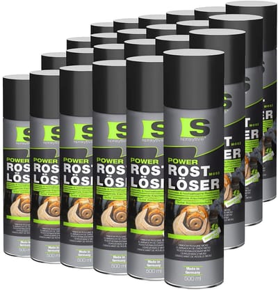 Spraytive 24x 500ml roestoplosser mos2 kruipolie smeermiddel voor bouten en moeren dringt diep door beschermt tegen roest en corrosie