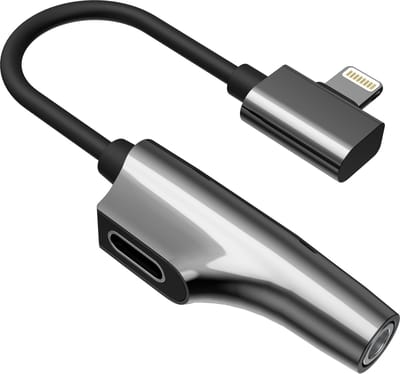 Rixus - Splitter - Adapter Oplaad- en Audio AUX JACK kabel voor Lightning