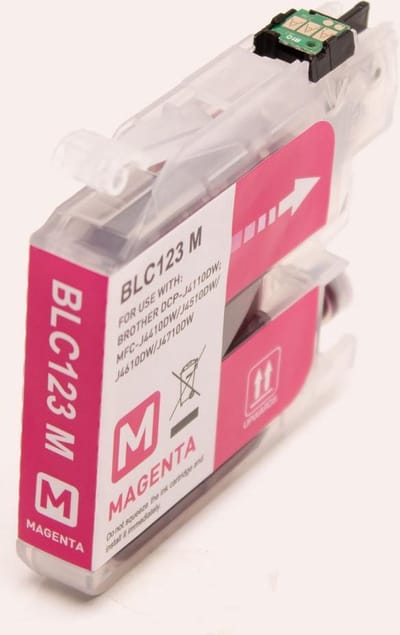 Inkmaster Huismerk Premium cartridge voor Brother LC 121 LC 123 M XL Magenta rood Brother DCP-J132W, DCP-J172W, DCP-J152W, DCP-J552DW, DCP-J752DW, DCP-J4110DW, MFC-J4410DW, MFC-J4510DW, MFC-J4610DW, MFC-J470DW, MFC-J4710DW, MFC-J650DW