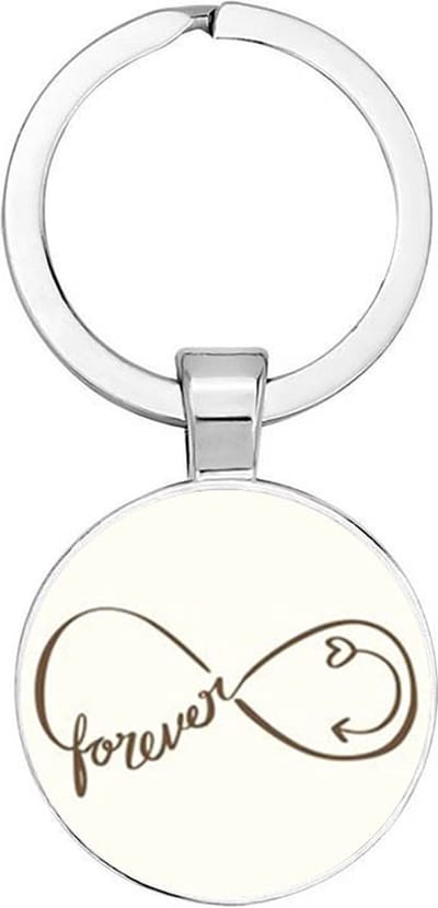 Akyol - Forever Sleutelhanger - liefde - vriend/vriendin - voor altijd - valentijnsdag - cadeautje voor vriend/vriendin - verjaardagscadeau - cadeau - kado - gift - geschenk - 2,5 x 2,5 CM