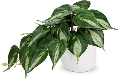 Kunstplanten voor Binnen, Kleine Decoratieve Planten in Keramieken Pot, Moderne Decoratie voor Woonkamer, Slaapkamer en Kantoor
