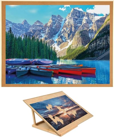 Puzzelplaat Verstelbaar - Puzzelbord Tafel - Ergonomisch Puzzelen - Antisliplaag Stukjes - Tot 1000 Stukjes - Wit