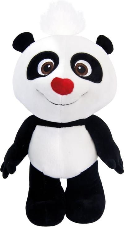 Bino Knuffelpanda Junior 30 Cm Pluche Zwart/wit