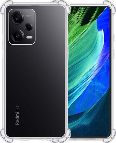 Hoesje - Geschikt voor Xiaomi Redmi Note 12 Pro+ - Sterk & Shockproof - Siliconen Shock Case - Hoes Cover - Telefoonhoes - Transparant