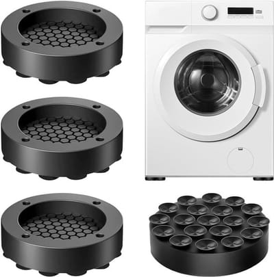 Antislip onderleggers - ronde pads - siliconenrubber - trillingsdemper voor wasmachine - ShopVlot
