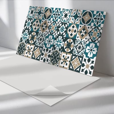Wallfluent Vinyl Wandpaneel - Tegelpatronen in lay-out PVC Muurpaneel - 100 cm x 50 cm - Groente PVC wandpaneel - 1 stuk - Rechthoekig Wandbekleding Vinyl - Texturen Wandpaneel - Zelfklevende Wandbekleding - Wandpaneel Keuken en Badkamer
