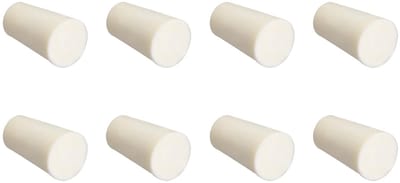 Dailygoods- Siliconen Stop - Vaste Laboratoriumstop - Geleverd in 8 Stuks - Geschikt voor Buisopeningen 15-19 mm - Beige Kleur - Voor Glazen Poorten - Stopper