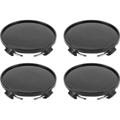 4PCS Cache-moyeux de roue Anti-pluie Exquis Cache central de jante de voiture Décoration de capuchon pour modification automobile Glossy Black gray