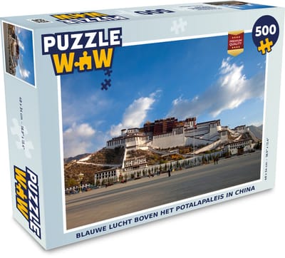 Puzzel Blauwe lucht boven het Potalapaleis in China - Legpuzzel - Puzzel 500 stukjes