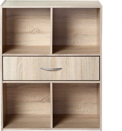 CALICOSY - Opbergrek met 4 vakken en een lade in drie kleuren 62x30x80cm