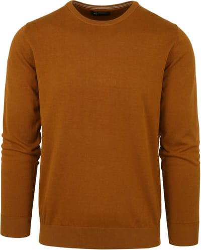 Suitable Oini Pullover O-Hals Okergeel - Maat XXL - Heren - Sweater