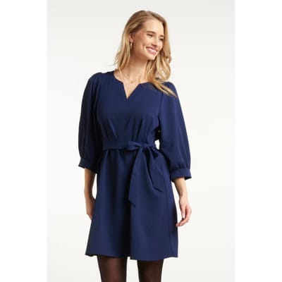 Smashed Lemon Damesmarineblauwe korte jurk |