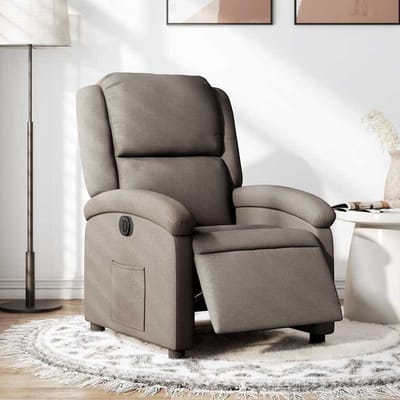 vidaXL - Fauteuil - verstelbaar - elektrisch - stof - taupe