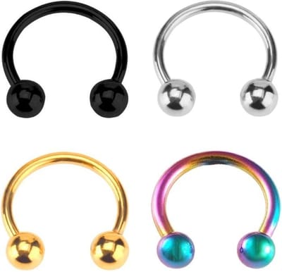 Fako Bijoux® - Circular Barbell Piercing - Hoefijzer - 10mm - Set - 4 Stuks