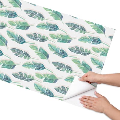 Coloray Meubel Wrap Folie - Groente Meubelfolie - 65x130 cm - Meubelfolie Zelfklevend Tropische bladeren - Wrapfolie Keuken - Modern Meubelfolie - Decoratiefolie - Tafeldecoratie - Achtergronden en patronen