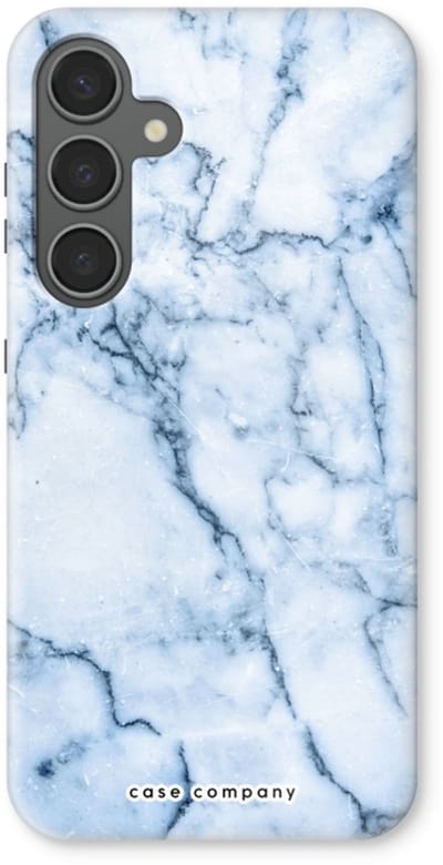 Case Company® - Hoesje geschikt voor Samsung Galaxy S24 Plus hoesje - Blauw marmer - Tough Case - Maximale Bescherming alle Kanten en Schermrand