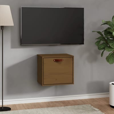 vidaXL - Wandkast - 40x30x35 - cm - massief - grenenhout - honingbruin