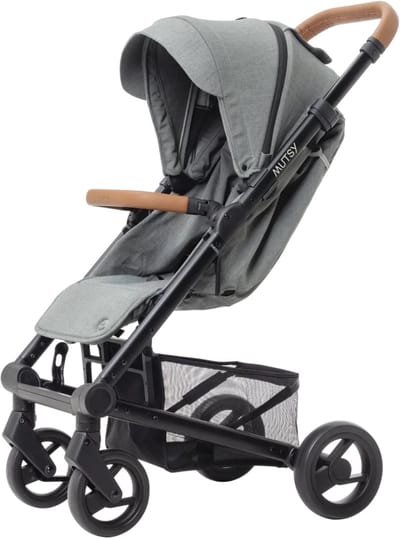 Mutsy Nexo Kinderwagen - Luxe Buggy - Snel Opvouwsysteem - Lichtgewicht Frame - Moss Grey