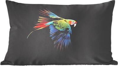 Sierkussens - Kussentjes Woonkamer - 60x40 cm - Papegaai - Kleurrijk - Vleugels - Sierlijk