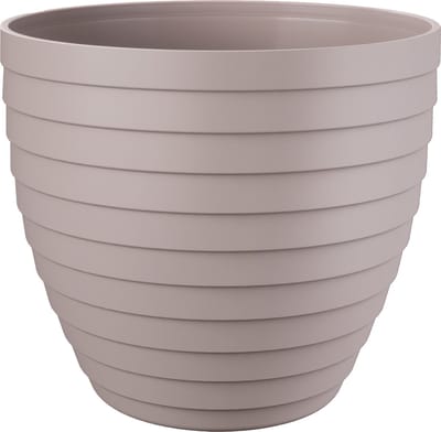 Juypal Hogar Bloempot/plantenpot Florenzia - taupe - kunststof - D18 x H16 cm - voor buiten/binnen