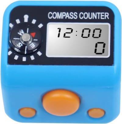 Digitaal Telapparaat - Vingerteller Teller - Voorraad Tellen - Nauwkeurige Elektronische Sensor - 34 mm - Blauw