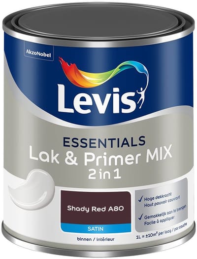 Levis - Essentials Lak & Primer Mix - Shady Red A80 - Mengverf - 1 L