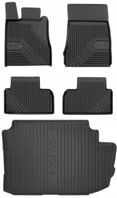 FROGUM 77 Set Automatten en Kofferbakmat - Geschikt voor Mercedes-Benz S-Klasse W220 (1998-2005) - Sedan - TPE Rubber - Zwart
