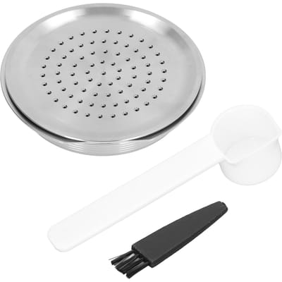 Navulbare Koffiepad Herbruikbare Koffiepoeder Capsule Roestvrij Staal met Borstel Lepel voor Senseo L