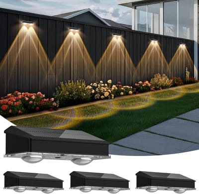 Set van 4 waterdichte zonnelampen - Wandlamp met 4 modi en RGB - Ledlampen voor terras, muur, trap