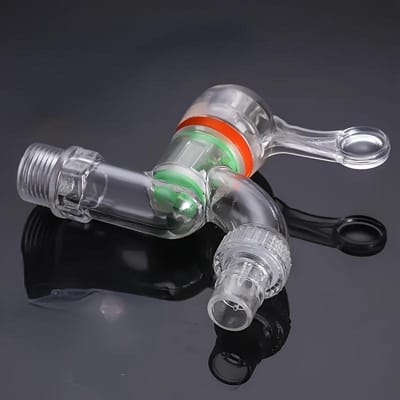 Robinet en plastique transparent durable pour la maison et la buanderie - Économie d'eau, Installation facile, Cadeau de Noël parfait