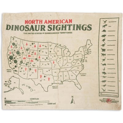 Jurassic World Dino Sightings Map Fleece Blanket - M