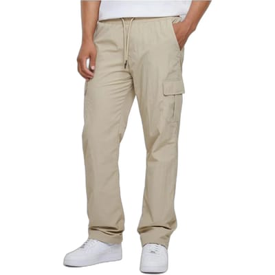 Urban Classics - Straight Leg Nylon Cargobroek - M - Grijs