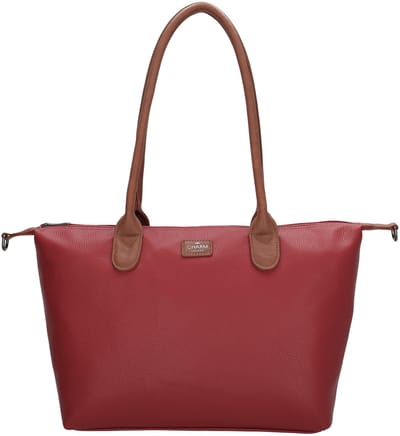 Charm London Buckingham Palace Shopper - Schoudertas - Crossbodytas - Kunstleer - Vegan Leer - Wijnrood