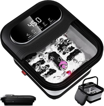 SVN® Voetenbad met Massage - Voetenbad - Voetmassagebad - Touchscreen - Zwart - 34cm x 13cm x 41cm