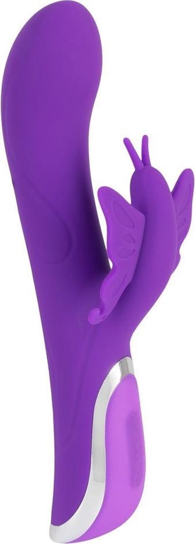 Sweet Smile – Rabbit Vlinder Vibrator met Fijnzacht Siliconen Huidvriendelijk en Vrouwelijk – 23 cm – Paars